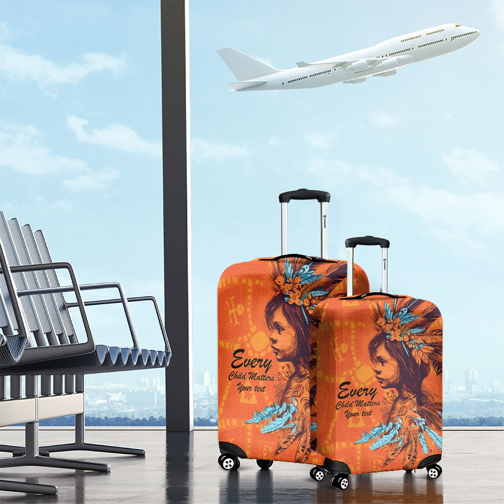 All Children Matters Support Personalized Luggage Cover Canadian Indigenous Orange Day