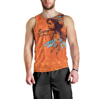 All Children Matters Support Personalized Men Tank Top Canadian Indigenous Orange Day