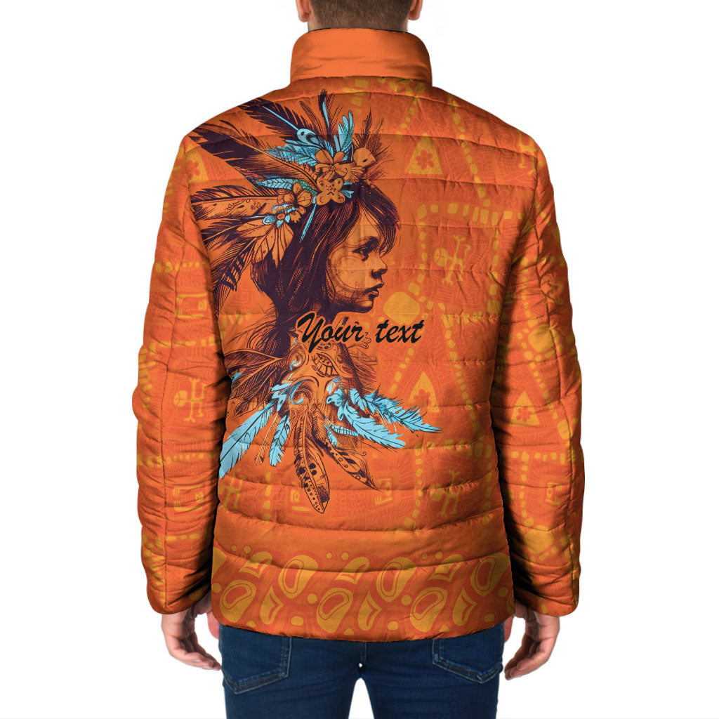 All Children Matters Support Personalized Padded Jacket Canadian Indigenous Orange Day