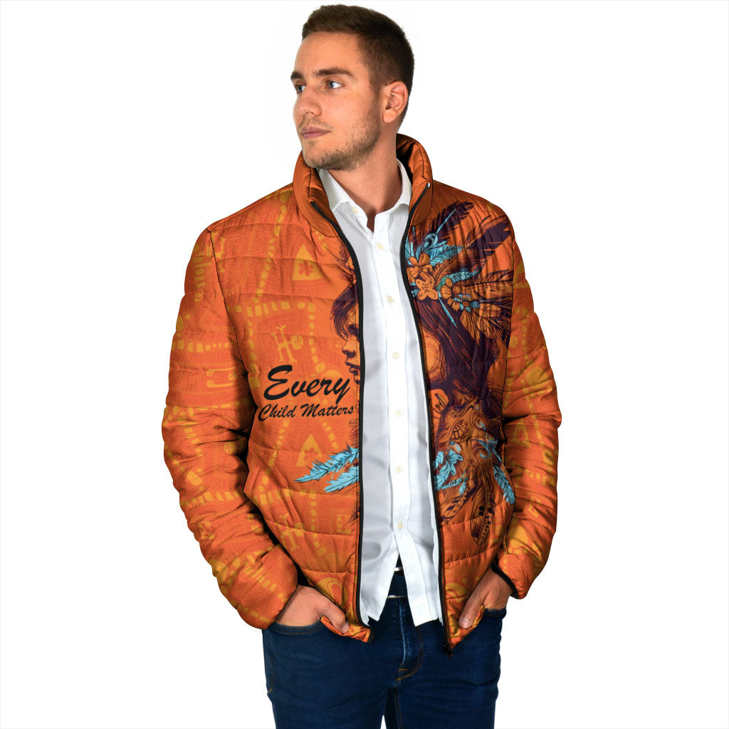 All Children Matters Support Personalized Padded Jacket Canadian Indigenous Orange Day