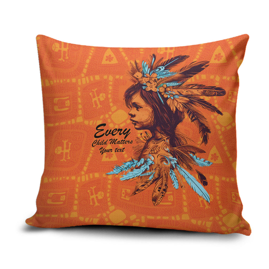 All Children Matters Support Personalized Pillow Cover Canadian Indigenous Orange Day