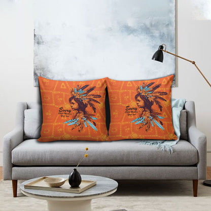 All Children Matters Support Personalized Pillow Cover Canadian Indigenous Orange Day