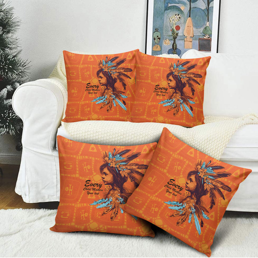All Children Matters Support Personalized Pillow Cover Canadian Indigenous Orange Day