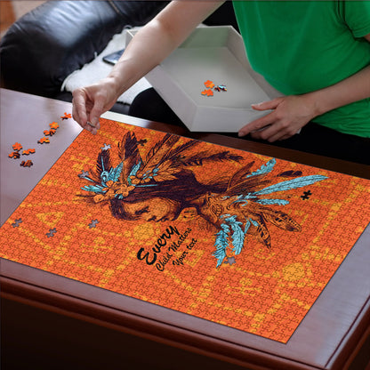 All Children Matters Support Personalized Puzzle Canadian Indigenous Orange Day