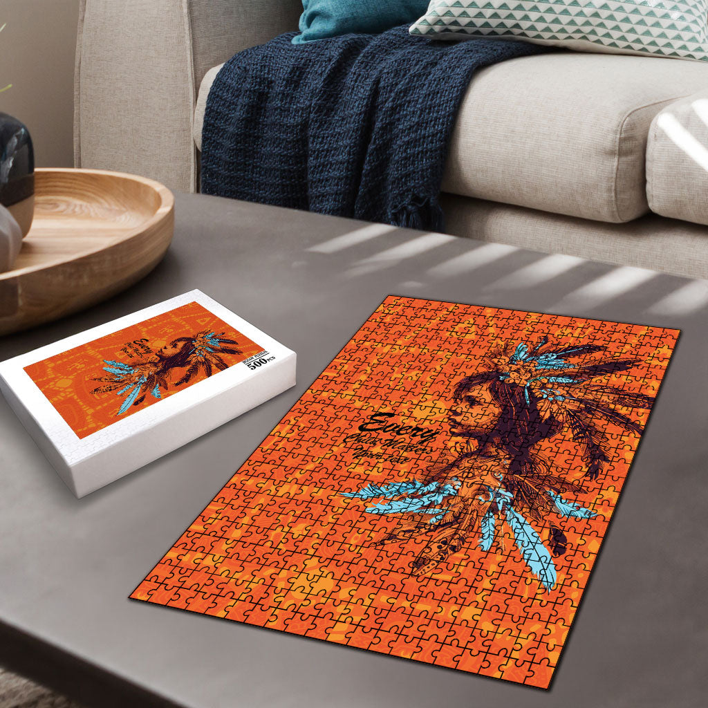 All Children Matters Support Personalized Puzzle Canadian Indigenous Orange Day