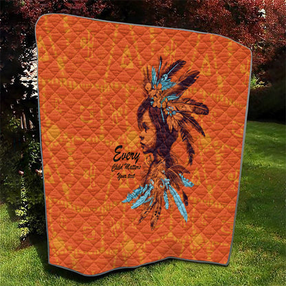 All Children Matters Support Personalized Quilt Canadian Indigenous Orange Day