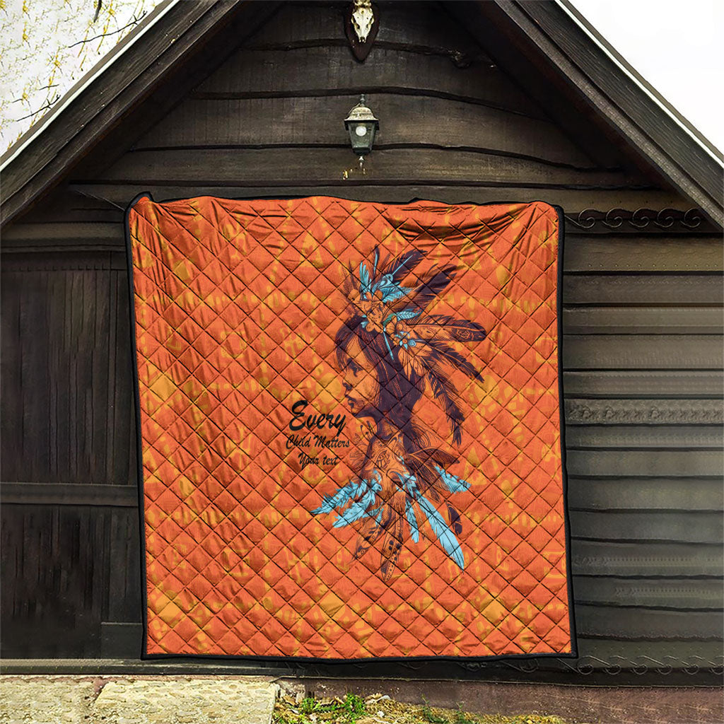 All Children Matters Support Personalized Quilt Canadian Indigenous Orange Day