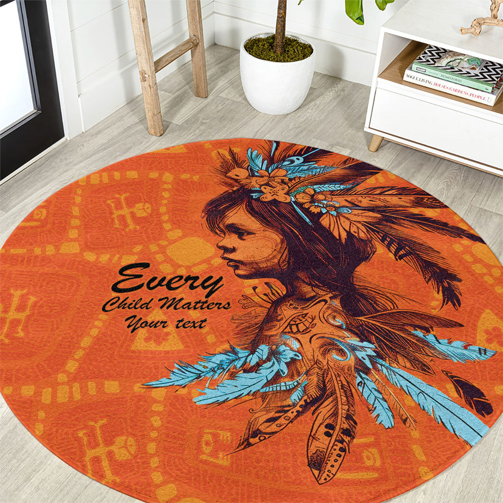 All Children Matters Support Personalized Round Carpet Canadian Indigenous Orange Day