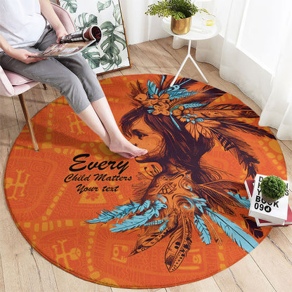 All Children Matters Support Personalized Round Carpet Canadian Indigenous Orange Day