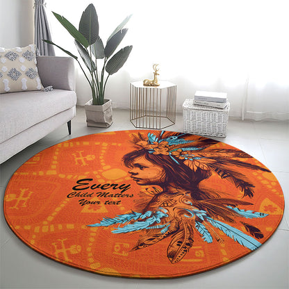 All Children Matters Support Personalized Round Carpet Canadian Indigenous Orange Day