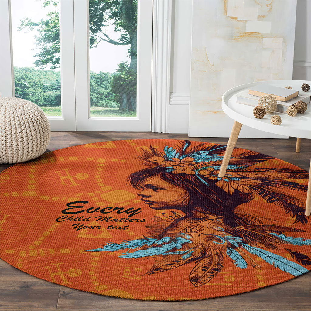 All Children Matters Support Personalized Round Carpet Canadian Indigenous Orange Day