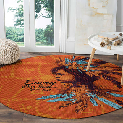 All Children Matters Support Personalized Round Carpet Canadian Indigenous Orange Day