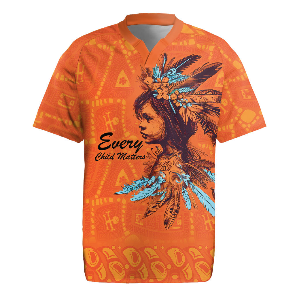 All Children Matters Support Personalized Rugby Jersey Canadian Indigenous Orange Day