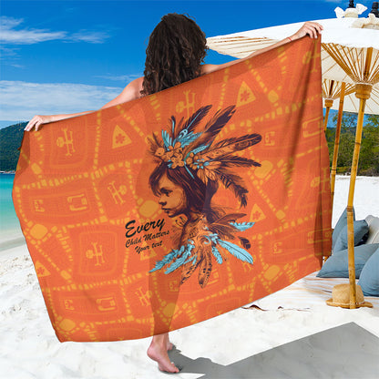 All Children Matters Support Personalized Sarong Canadian Indigenous Orange Day