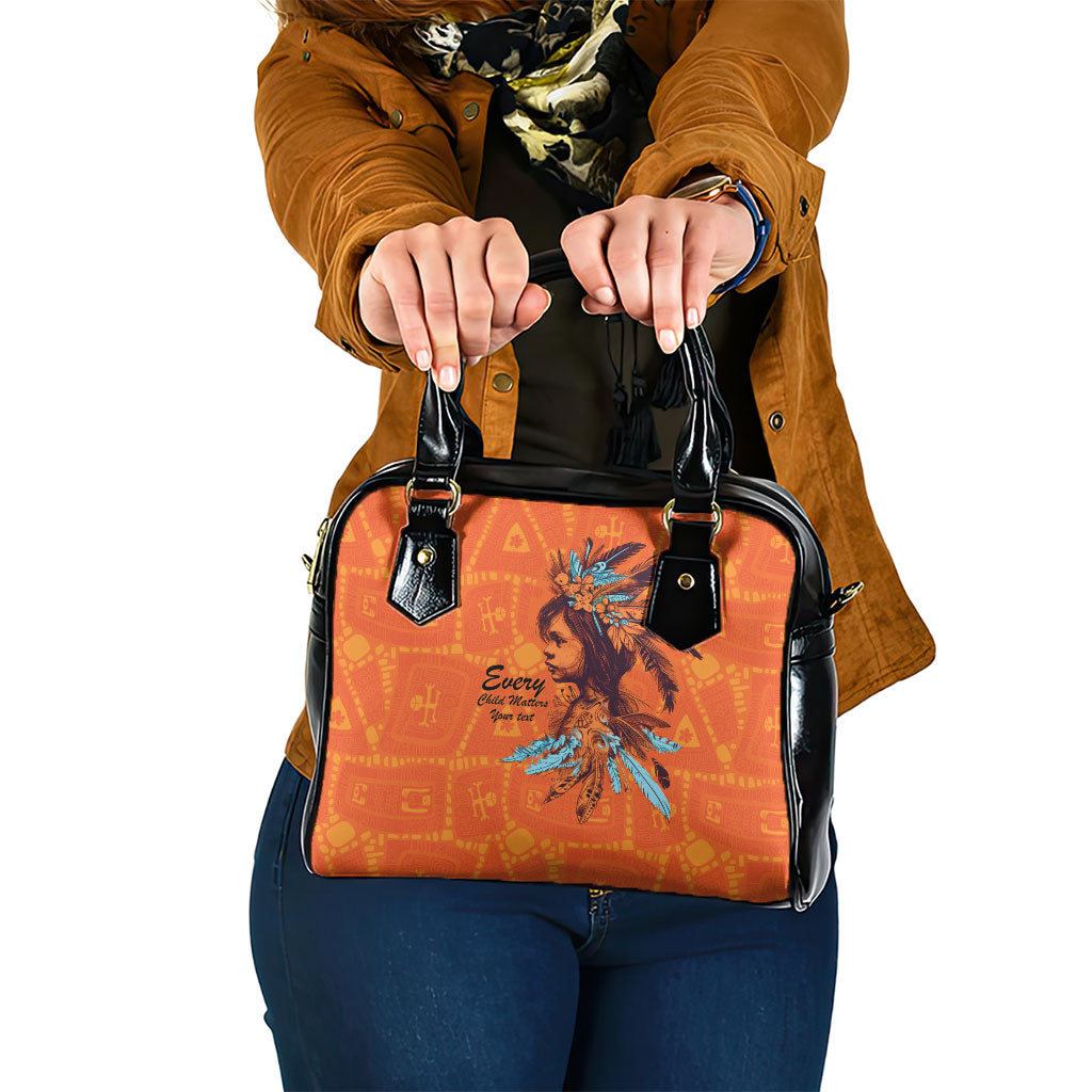 All Children Matters Support Personalized Shoulder Handbag Canadian Indigenous Orange Day