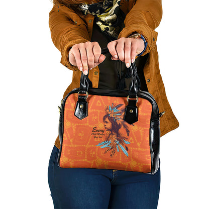 All Children Matters Support Personalized Shoulder Handbag Canadian Indigenous Orange Day