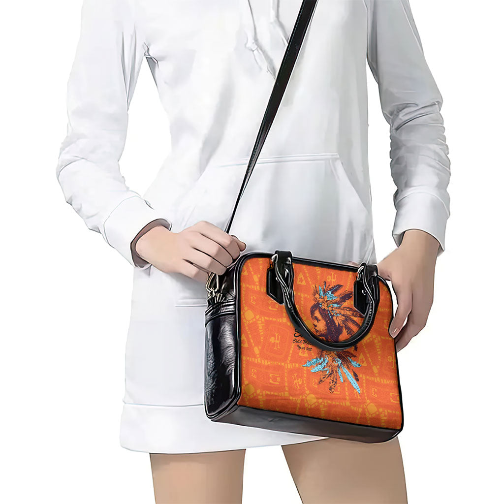 All Children Matters Support Personalized Shoulder Handbag Canadian Indigenous Orange Day
