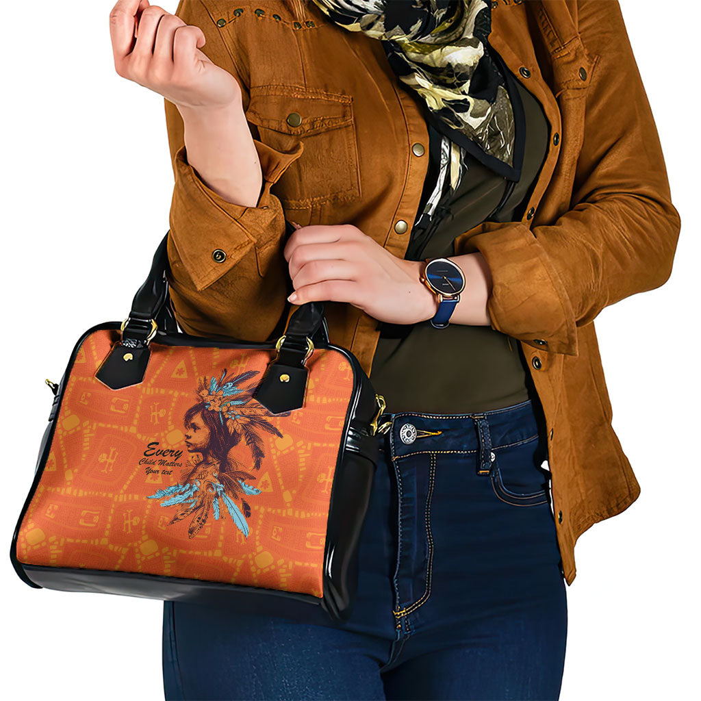 All Children Matters Support Personalized Shoulder Handbag Canadian Indigenous Orange Day