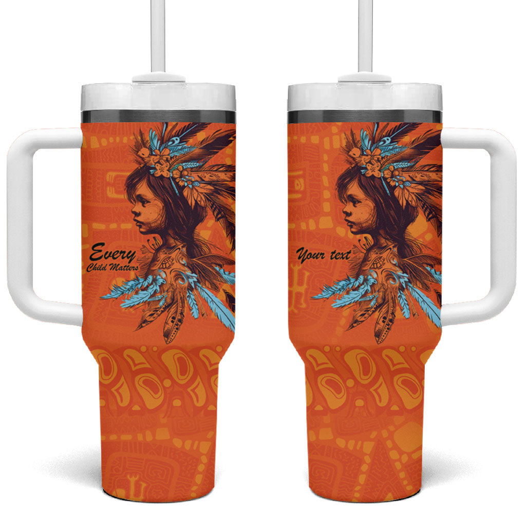 All Children Matters Support Personalized Tumbler With Handle Canadian Indigenous Orange Day