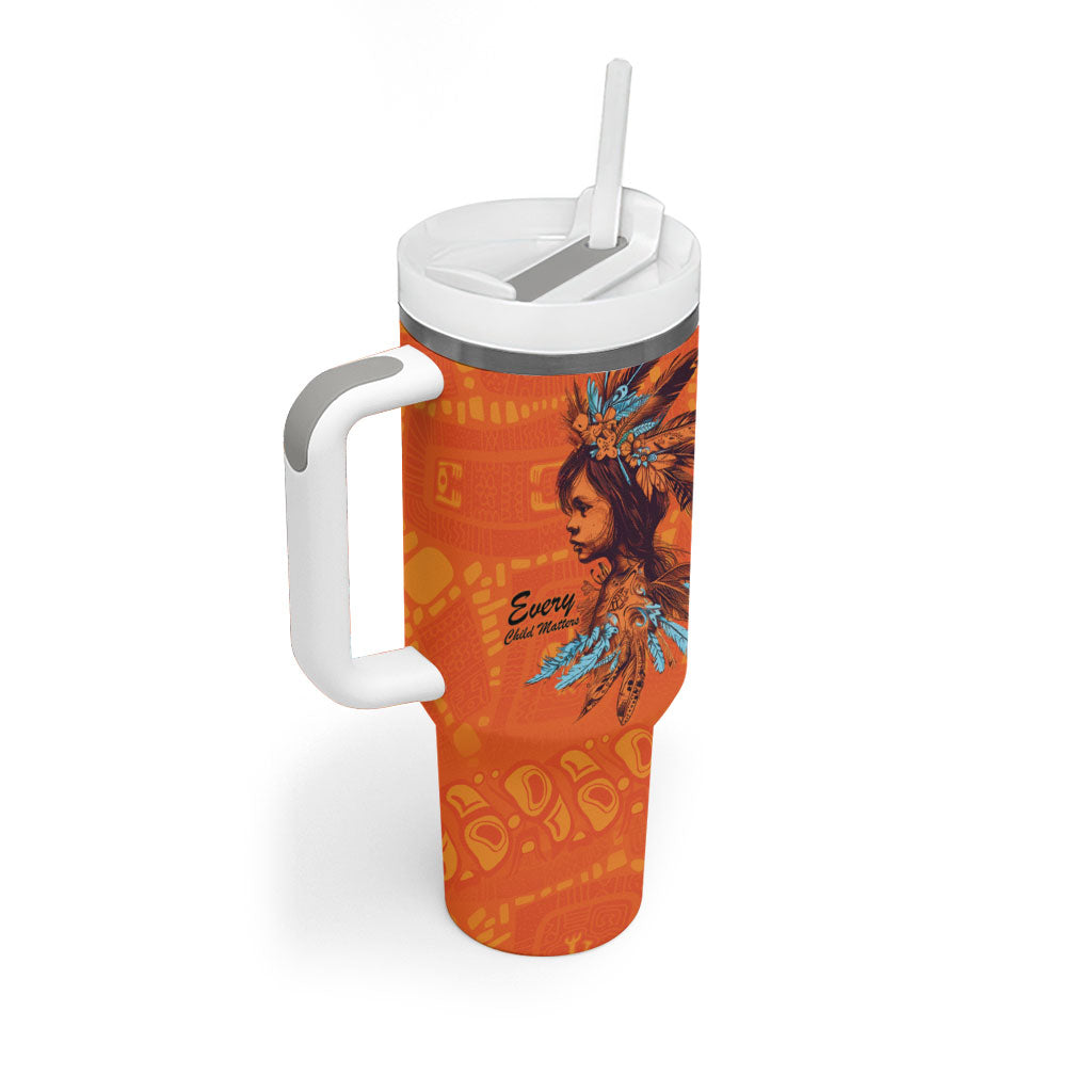 All Children Matters Support Personalized Tumbler With Handle Canadian Indigenous Orange Day