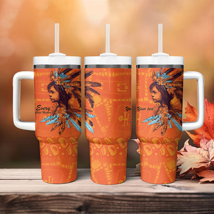 All Children Matters Support Personalized Tumbler With Handle Canadian Indigenous Orange Day