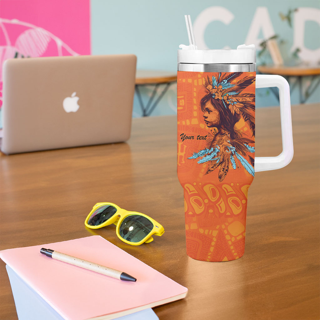 All Children Matters Support Personalized Tumbler With Handle Canadian Indigenous Orange Day