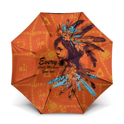 All Children Matters Support Personalized Umbrella Canadian Indigenous Orange Day