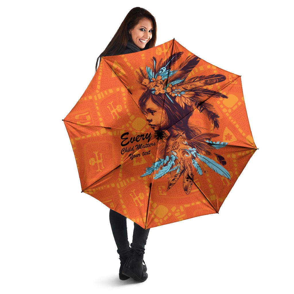 All Children Matters Support Personalized Umbrella Canadian Indigenous Orange Day