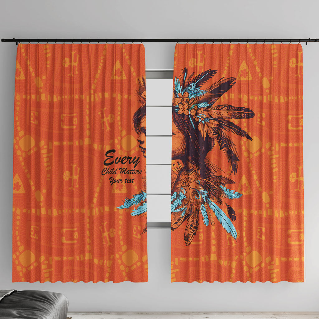 All Children Matters Support Personalized Window Curtain Canadian Indigenous Orange Day