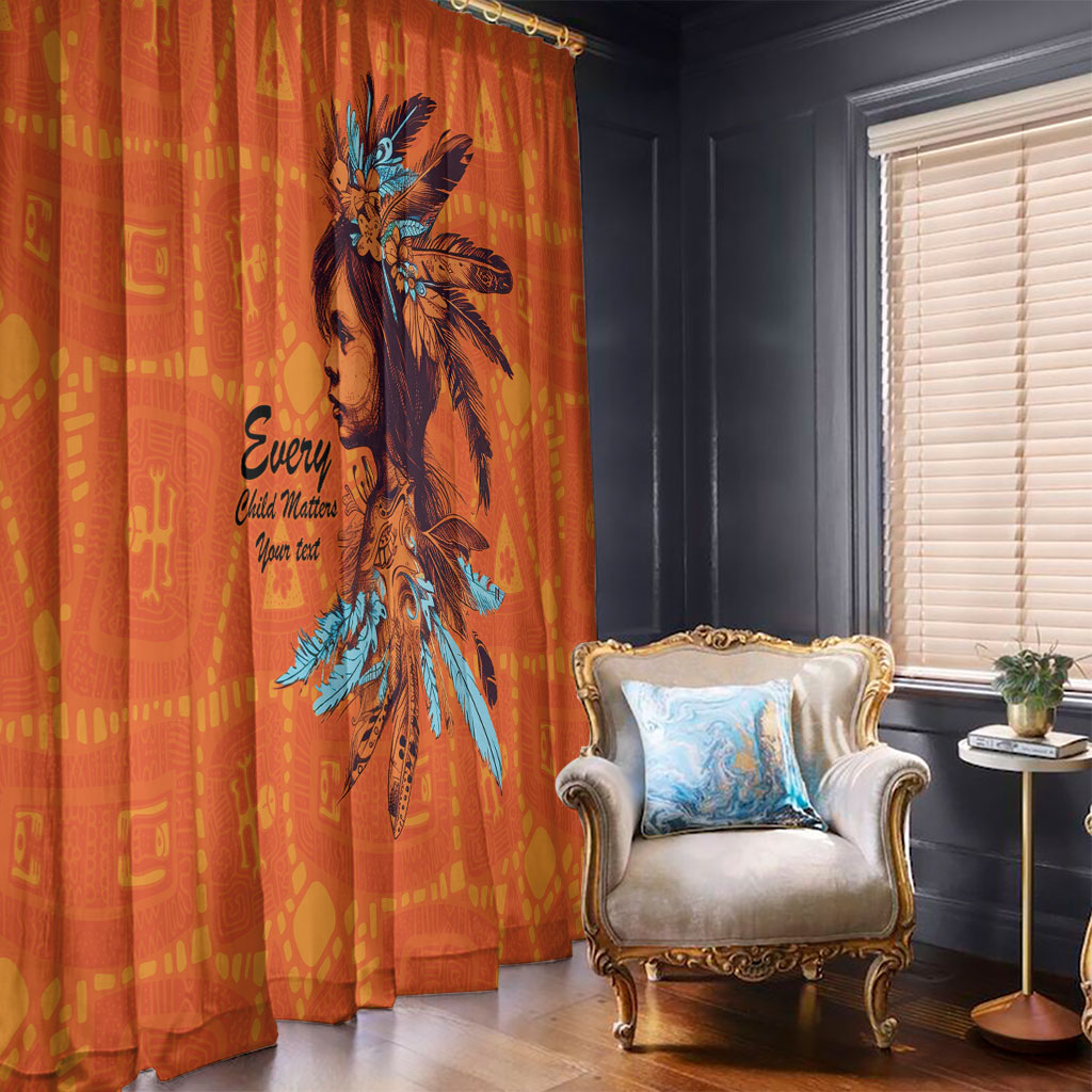 All Children Matters Support Personalized Window Curtain Canadian Indigenous Orange Day
