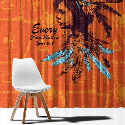 All Children Matters Support Personalized Window Curtain Canadian Indigenous Orange Day
