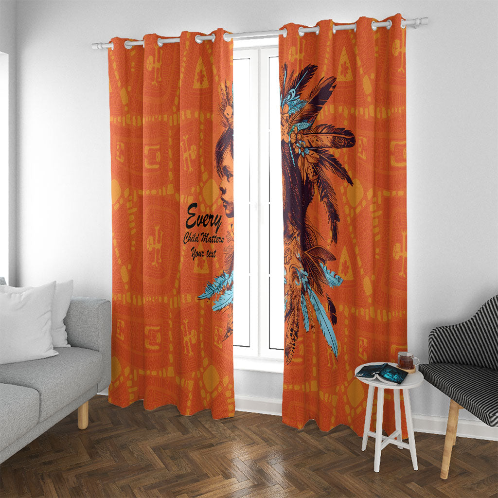 All Children Matters Support Personalized Window Curtain Canadian Indigenous Orange Day