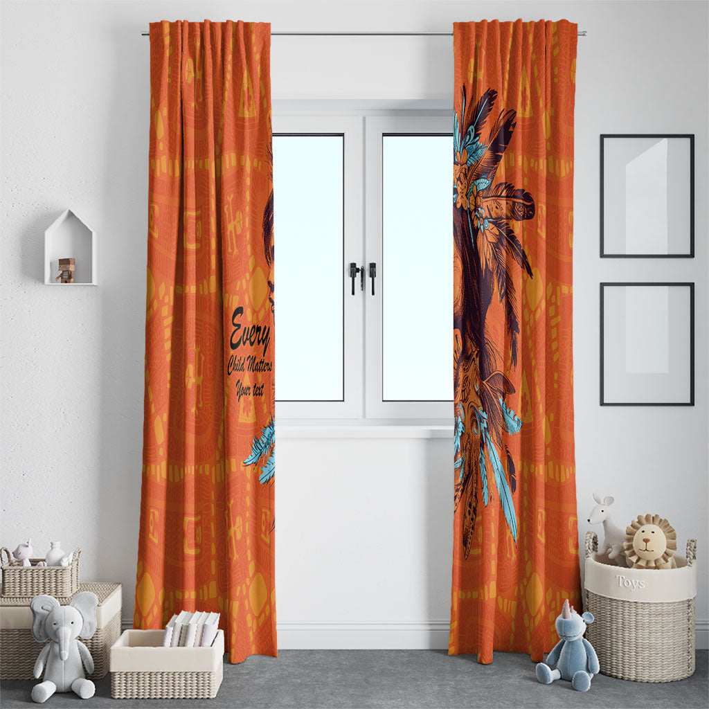 All Children Matters Support Personalized Window Curtain Canadian Indigenous Orange Day