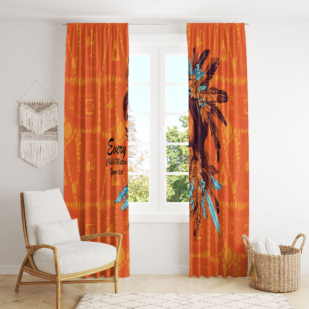All Children Matters Support Personalized Window Curtain Canadian Indigenous Orange Day