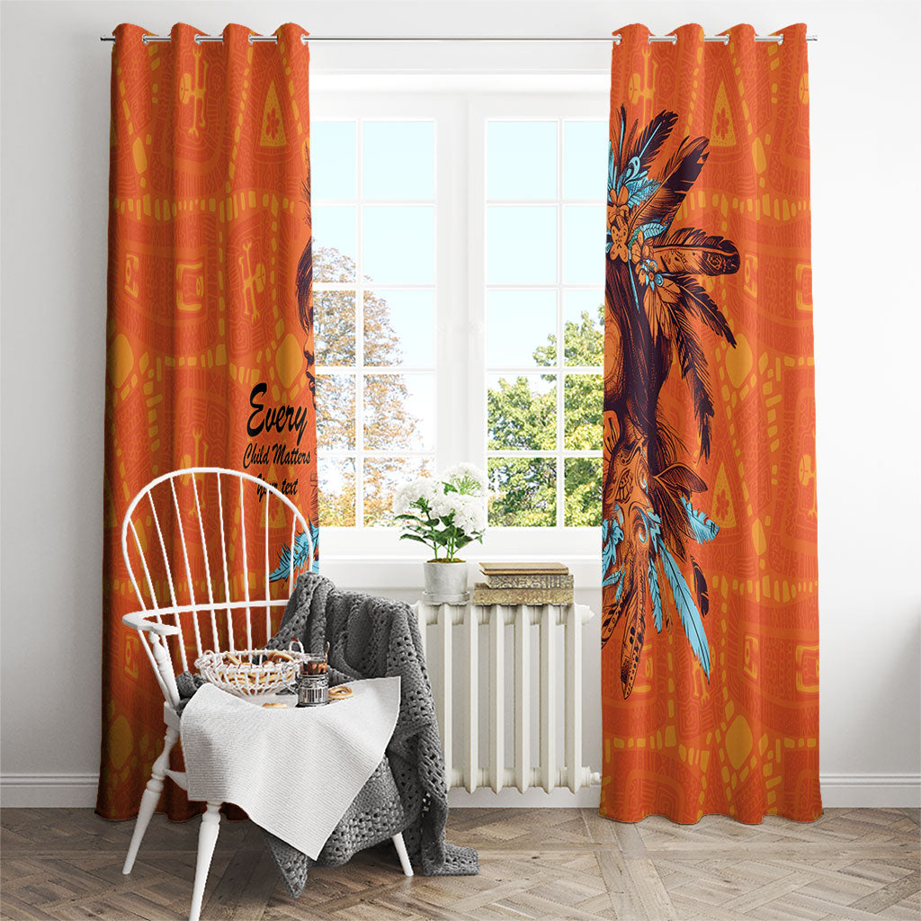 All Children Matters Support Personalized Window Curtain Canadian Indigenous Orange Day