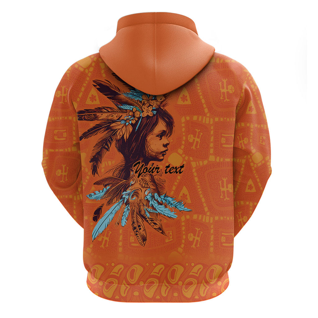 All Children Matters Support Personalized Zip Hoodie Canadian Indigenous Orange Day