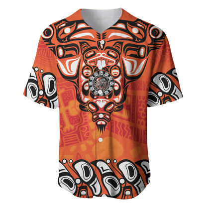 All Children Matters Support Personalized Baseball Jersey Haida Spirit Animals Indigenous Orange Day