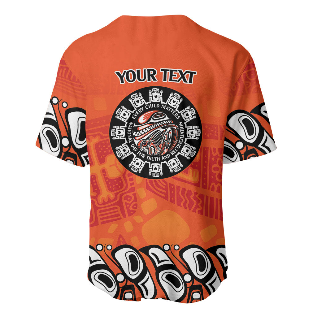 All Children Matters Support Personalized Baseball Jersey Haida Spirit Animals Indigenous Orange Day