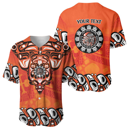 All Children Matters Support Personalized Baseball Jersey Haida Spirit Animals Indigenous Orange Day