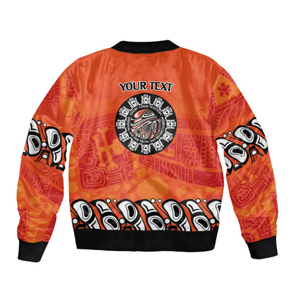 All Children Matters Support Personalized Bomber Jacket Haida Spirit Animals Indigenous Orange Day