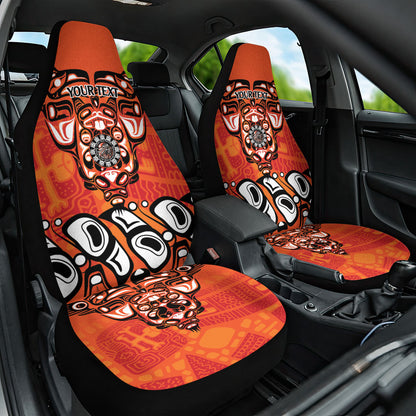 All Children Matters Support Personalized Car Seat Cover Haida Spirit Animals Indigenous Orange Day