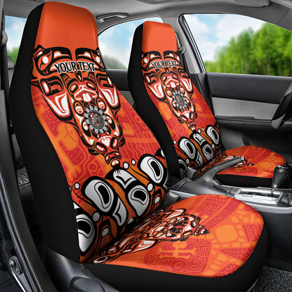 All Children Matters Support Personalized Car Seat Cover Haida Spirit Animals Indigenous Orange Day