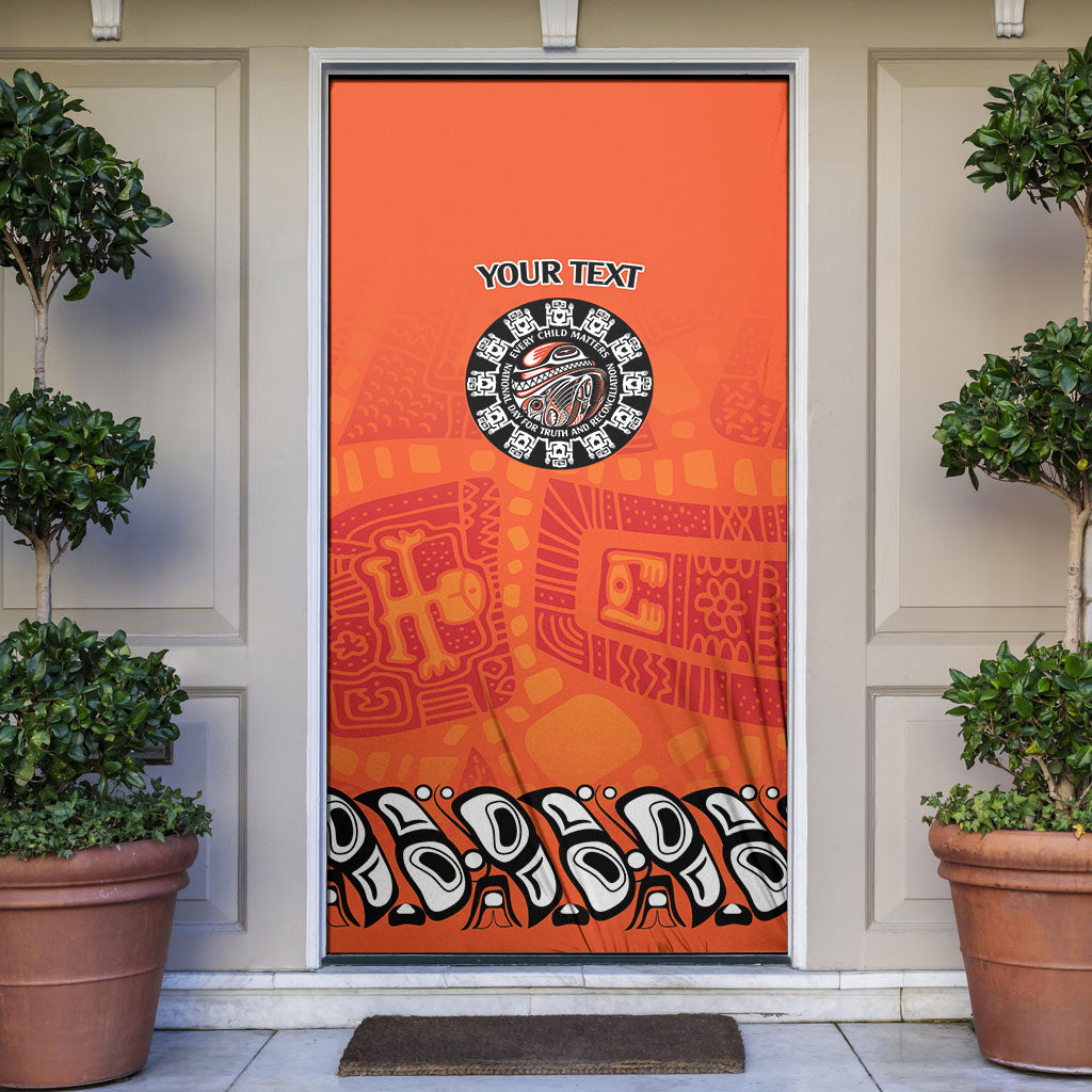 All Children Matters Support Personalized Door Cover Haida Spirit Animals Indigenous Orange Day