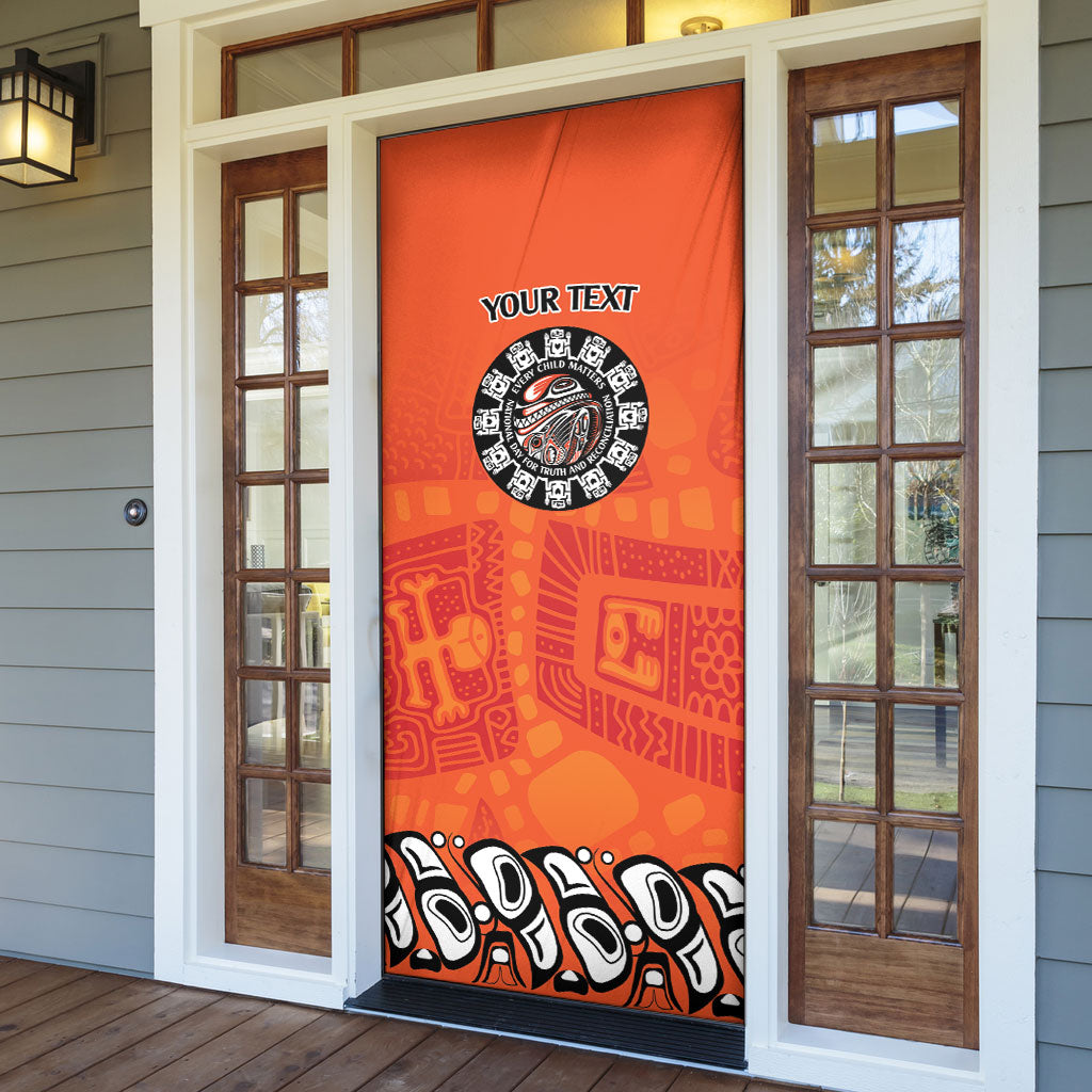 All Children Matters Support Personalized Door Cover Haida Spirit Animals Indigenous Orange Day