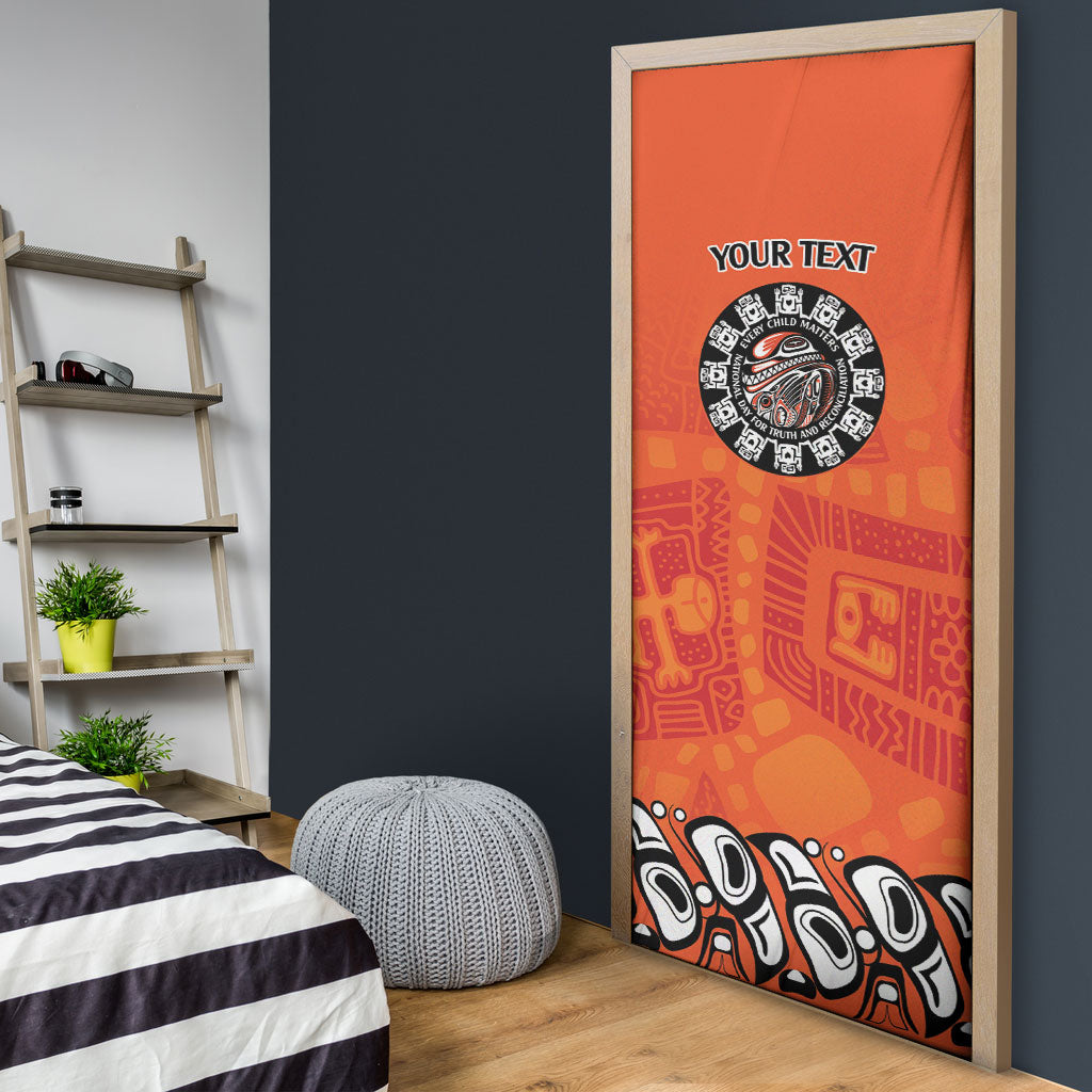 All Children Matters Support Personalized Door Cover Haida Spirit Animals Indigenous Orange Day