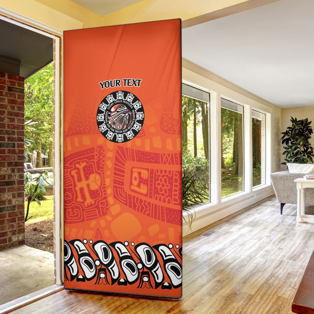 All Children Matters Support Personalized Door Cover Haida Spirit Animals Indigenous Orange Day