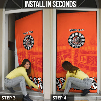 All Children Matters Support Personalized Door Cover Haida Spirit Animals Indigenous Orange Day