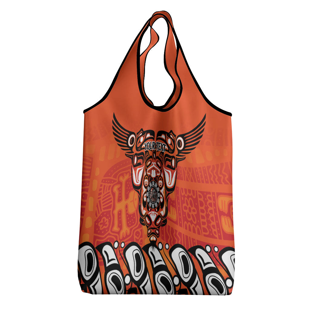 All Children Matters Support Personalized Grocery Bag Haida Spirit Animals Indigenous Orange Day