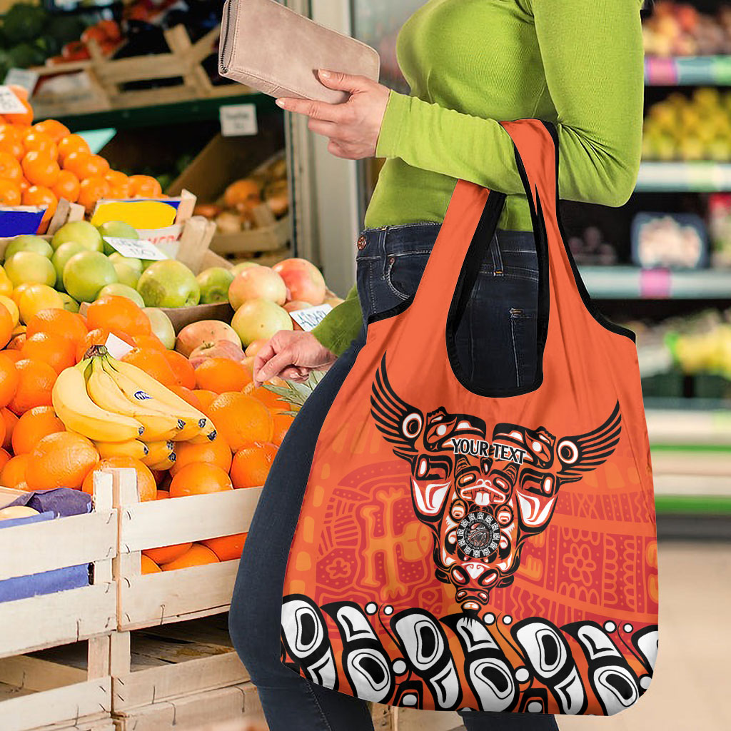 All Children Matters Support Personalized Grocery Bag Haida Spirit Animals Indigenous Orange Day
