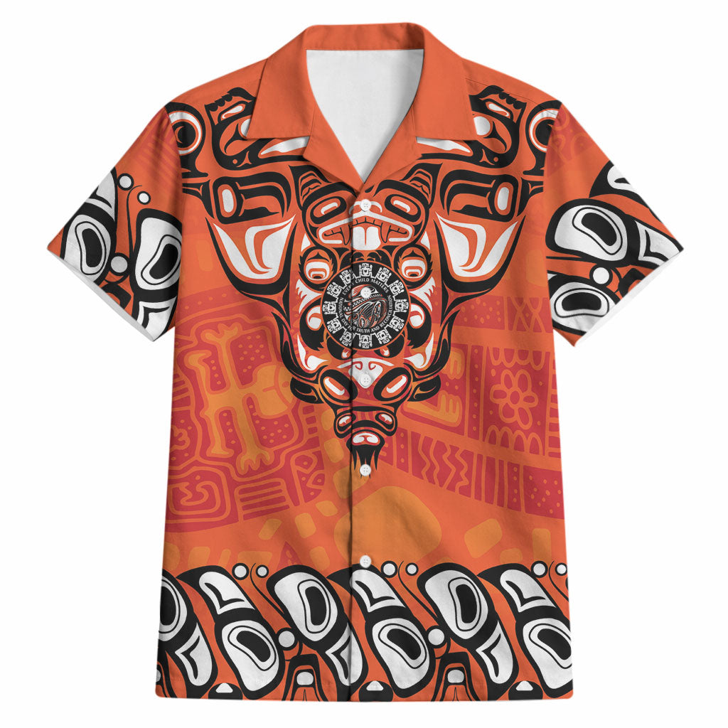 All Children Matters Support Personalized Hawaiian Shirt Haida Spirit Animals Indigenous Orange Day